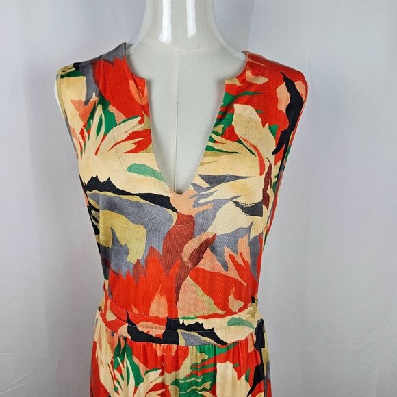 Cap Juluca Aldo Martins Maxi Dress Small Multicolor Sleeveless Tropical - Picture 3 of 12